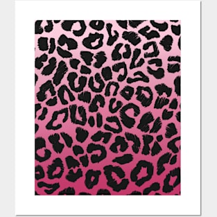 Pink Fade Leopard Spots Print Posters and Art